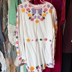 Floral Embroidered Romper